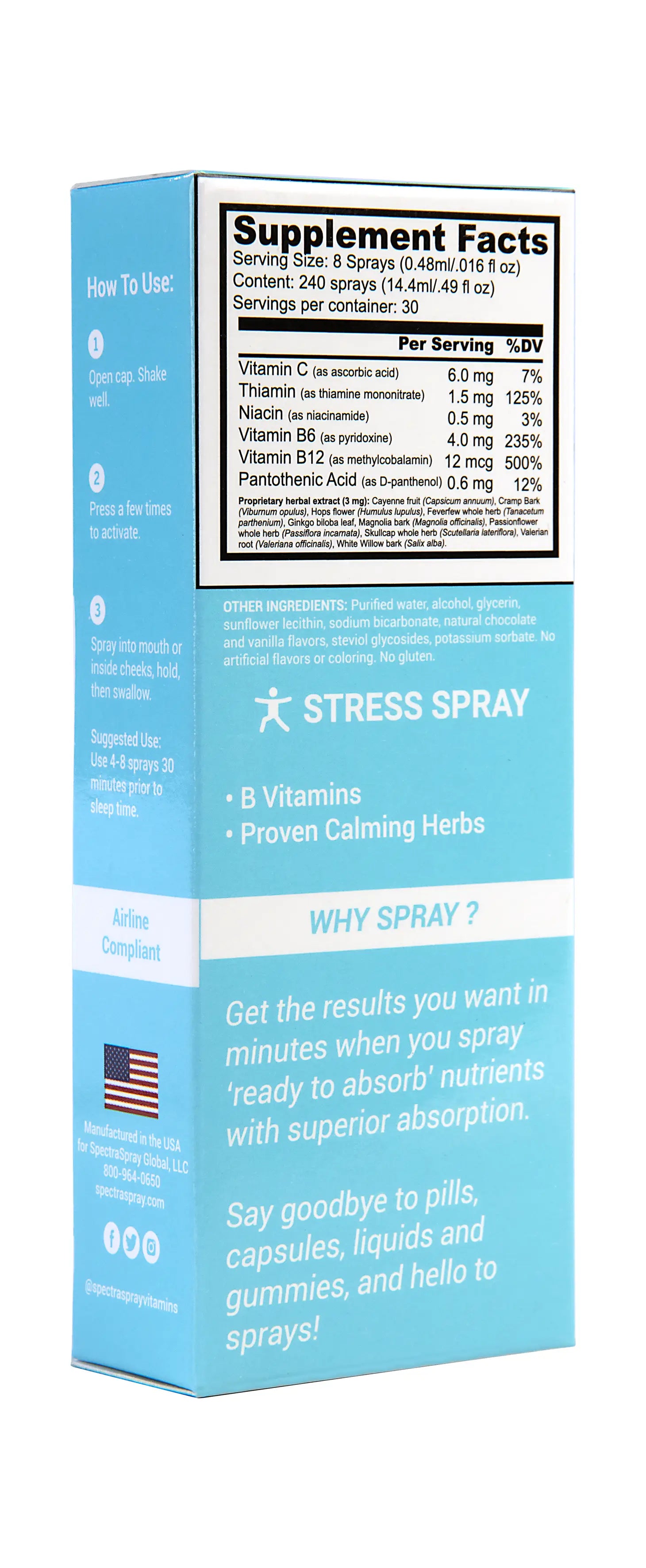 Stress Oral Spray Supplement - Winning Health & Life