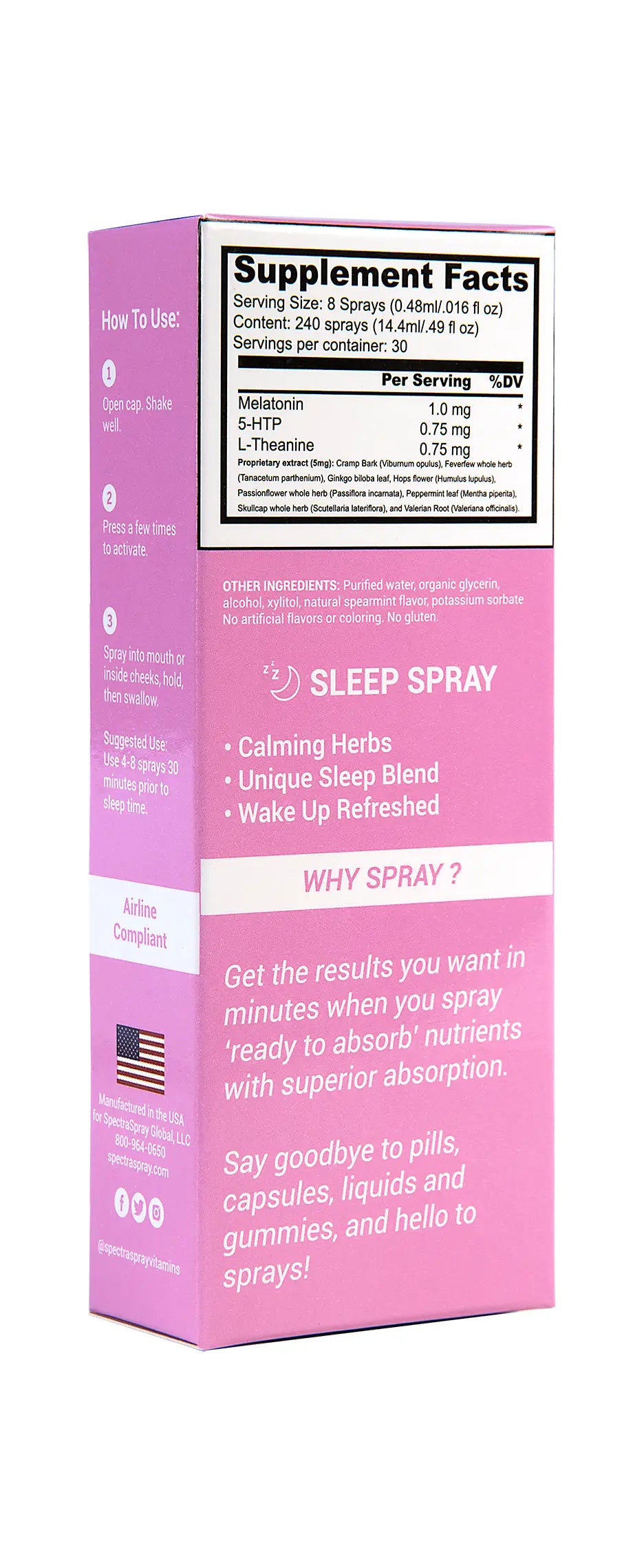 Vegan Sleep Oral Spray Supplement