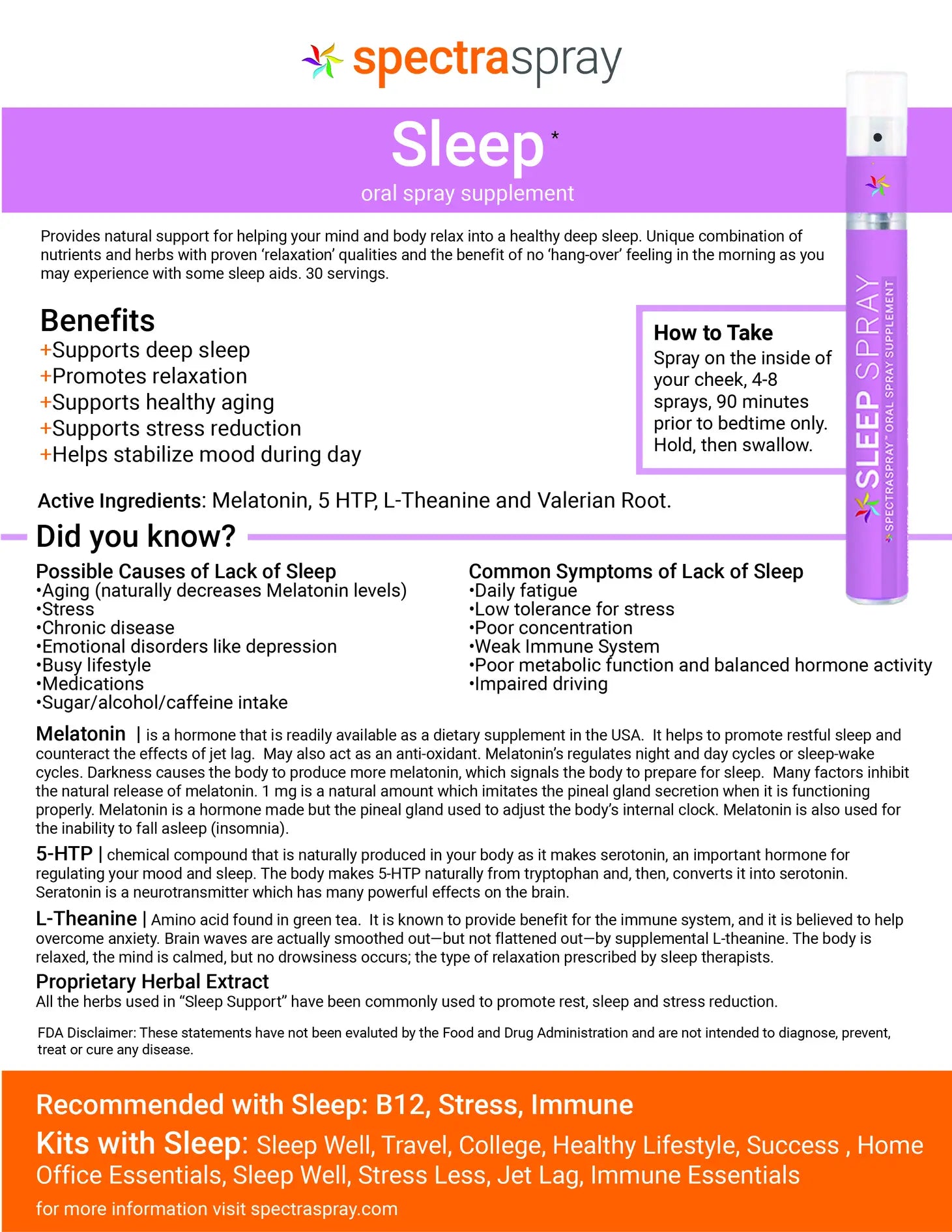 Sleep Oral Spray Supplement