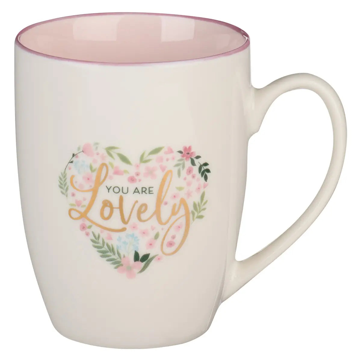 You Are Lovely Pink Heart Ceramic Mug / Cup