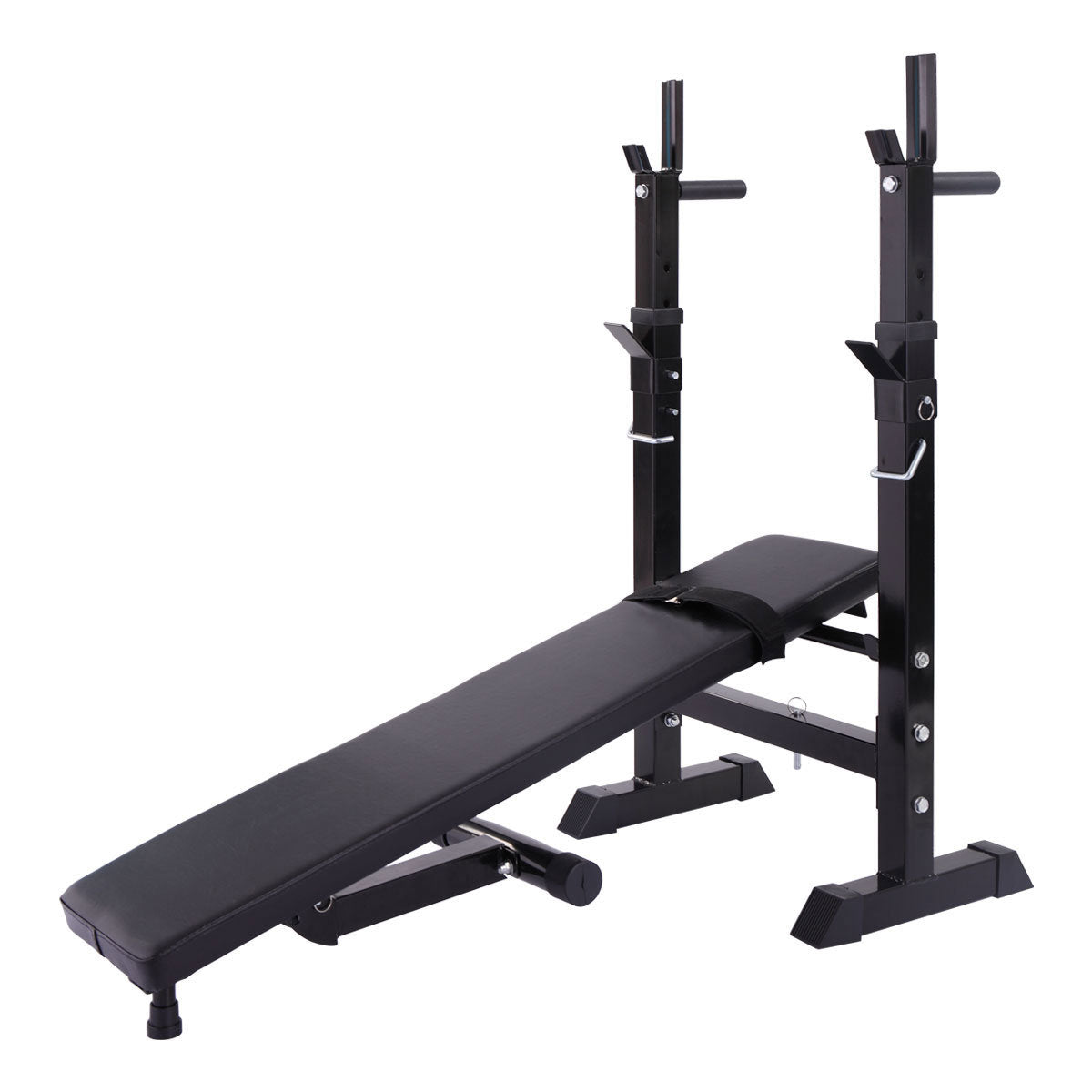Folding Workout Bench Adjustable Multifunctional Squat Rack