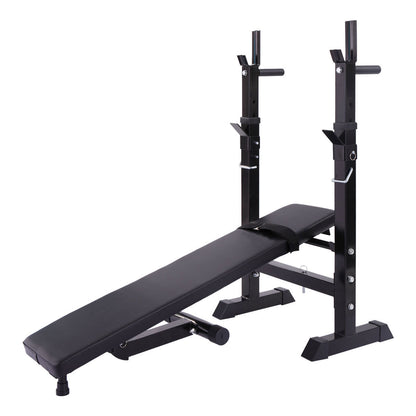 Folding Workout Bench Adjustable Multifunctional Squat Rack