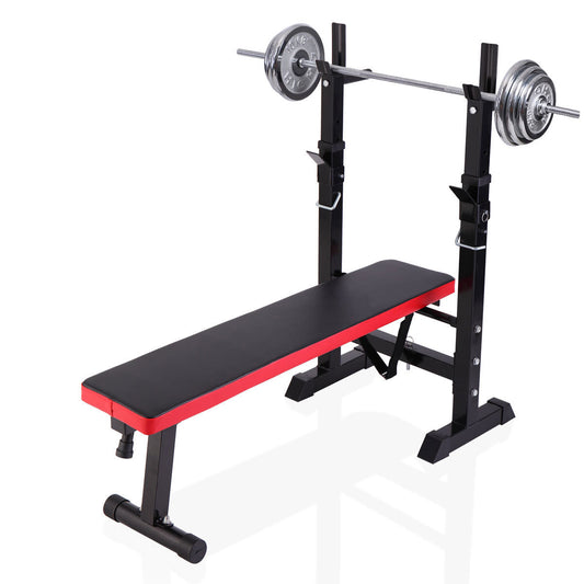 Folding Workout Bench Adjustable Multifunctional Squat Rack