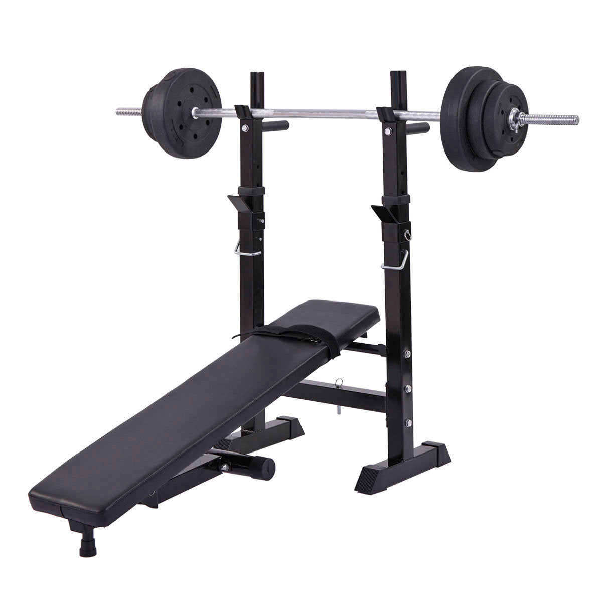 Folding Workout Bench Adjustable Multifunctional Squat Rack