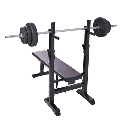 Folding Workout Bench Adjustable Multifunctional Squat Rack