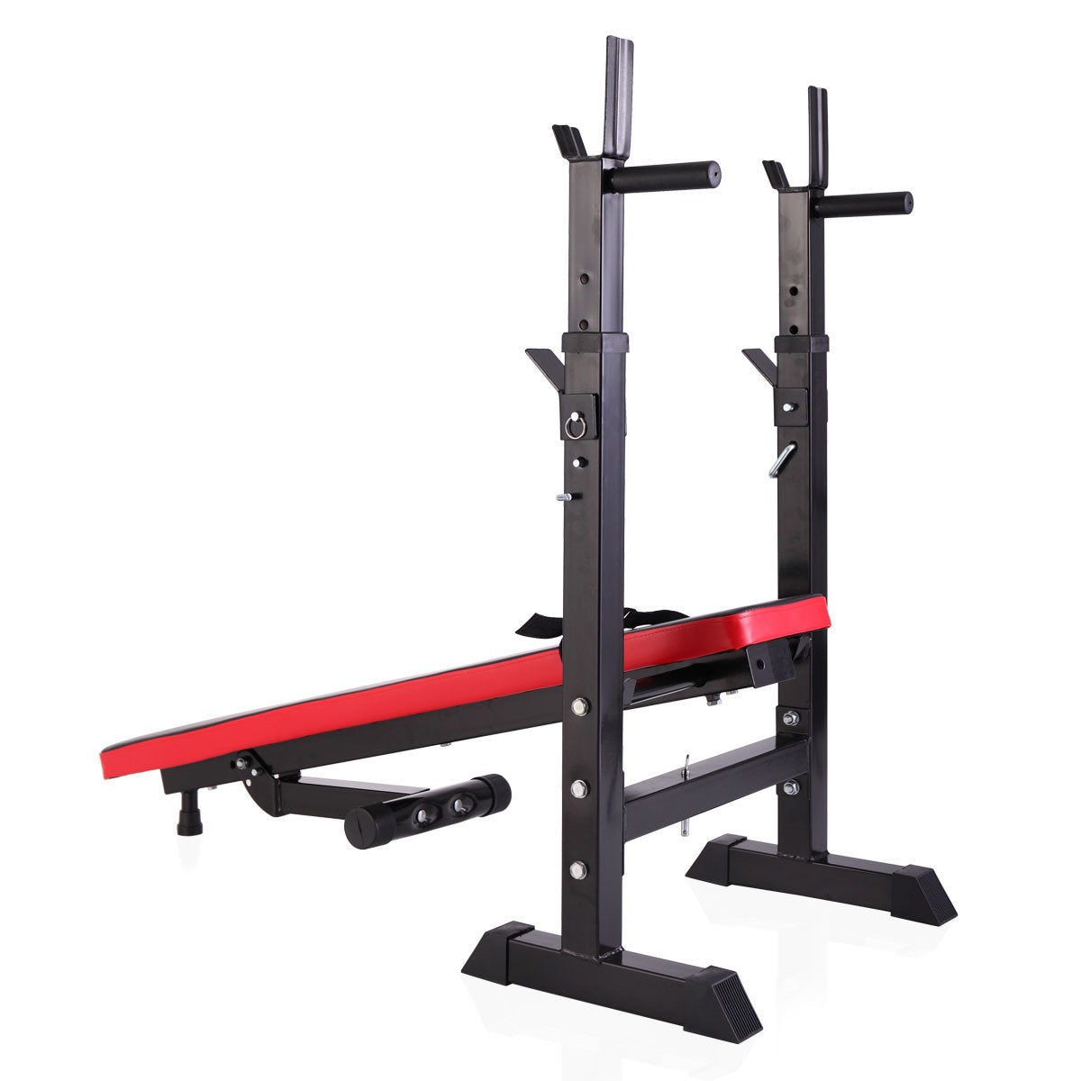 Folding Workout Bench Adjustable Multifunctional Squat Rack