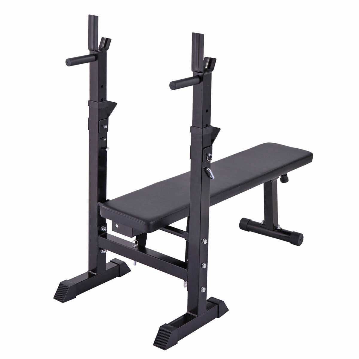 Folding Workout Bench Adjustable Multifunctional Squat Rack